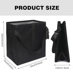Car Trash Can, Leak-Proof Waterproof Trash Bin Collapsible Portable Auto Garbage Bag Large Capacity Trashcan Storage Bag Multipurpose Car Organizer Hanging (Black)