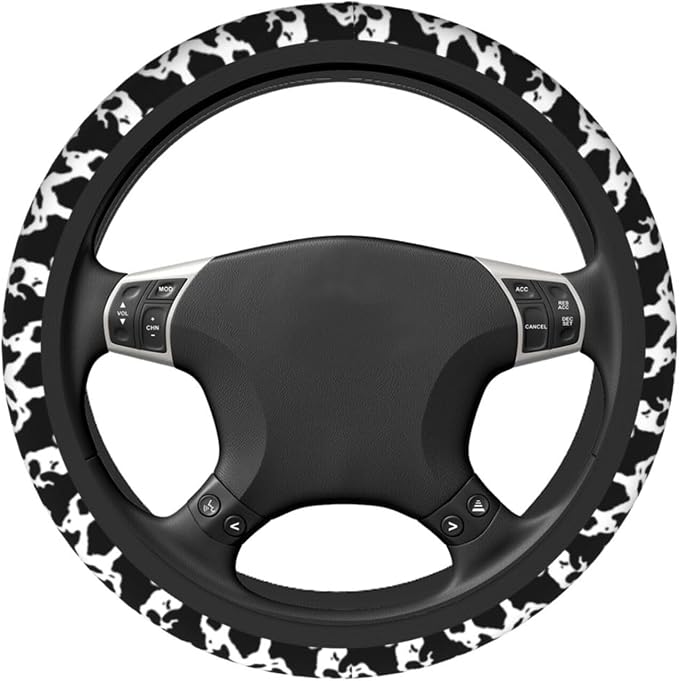Cow Steering Wheel Covers Non Slip Neoprene Steering Wheel Protector Cover Universal 15 Inch for Men Women Car Truck