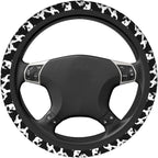 Cow Steering Wheel Covers Non Slip Neoprene Steering Wheel Protector Cover Universal 15 Inch for Men Women Car Truck