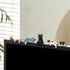 Cat Car Interior Accessories Dashboard Decorations, Set of 5 Cute Car Dash Decor Rearview Mirror Ornament for Women Girl