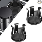 Car Cup Holder Expander, 2PCS Cup Holder Insert Adapter for Car, Adjustable Automotive Slim Can Cupholder Expander for Fixing Beverage Bottle Water Cups, Adhesive Energy Drink Storage Rack