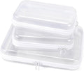 Clear Hard Shell Zipper Case Clear Zipper Pouches, Travel Toiletry Bag & Waterproof Makeup Organizer, Diaper bag, Plastic Pouch for Office Home Storage, White 3 Pack, LSS