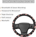 Christmas Car Steering Wheel Cover Sweat Absorption Safe Driving | Candy Print, Sweat Absorbing Non-slip Steering Wheel Protection, Elastic Flexible Universal 14 to 15 inch