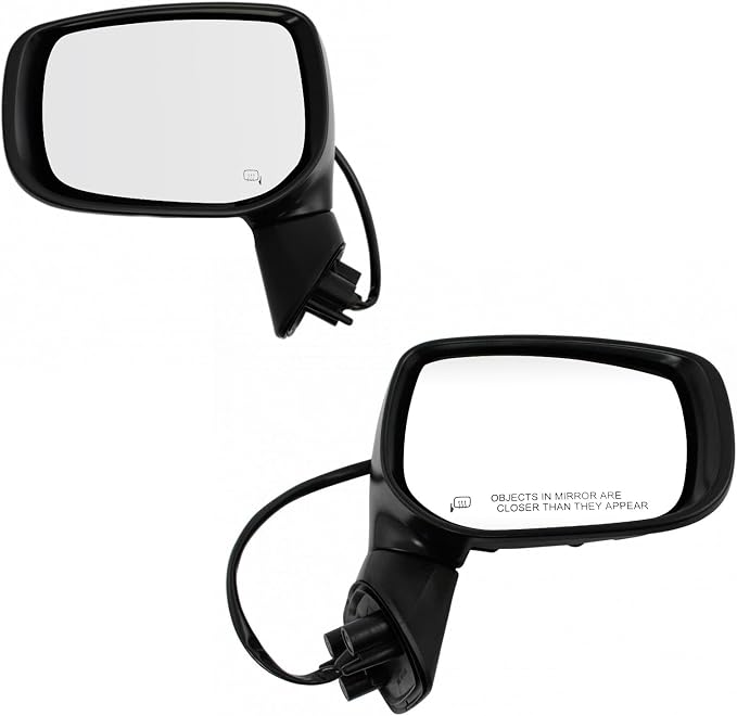 Driver and Passenger Side Power Heated Mirror Set Paint to Match Without Turn Signal Compatible with 2018-2019 Subaru Outback Legacy