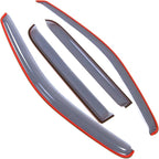 Car Window Rain Guard | in-Channel Visors Auto Side Window Deflectors | Windows Visor Rain Shields Compatible with 2000-2004 Dodge Dakota Quad Cab/Extended Cab | 4 Pcs Set, LGWV2-114i, Light Tinted