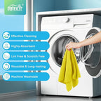 Yellow Microfiber Cleaning Cloth, 12 Pack Premium Microfiber Towels for Cars, Lint Free, Highly Absorbent, Reusable Cleaning Rags for Car, Household, Kitchen, Window, 11.5"X11.5"