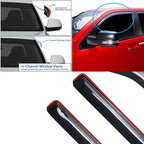 Side Window Wind Vent Deflector fit for 2006-2010 Jeep Commander, 4pcs in-Channel Style Sun Rain Guards Set,Dark Smoke Nice Looking Window Visors Shades 194117