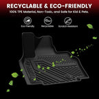Floor Mats & Cargo Mats for KIA EV9 2026 2025 2024 (Only Fit for 7-Seats), All Weather TPE Custom Fit Kia EV9 2024-2026 Full Set Car Accessories Floor Liners
