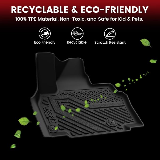 Floor Mats & Cargo Mats for KIA EV9 2026 2025 2024 (Only Fit for 7-Seats), All Weather TPE Custom Fit Kia EV9 2024-2026 Full Set Car Accessories Floor Liners