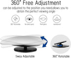 2 pcs Blind Spot Mirrors, HD Glass Convex 360° Wide Angle Side Rear View Mirror with ABS Housing for Cars SUV and Trucks