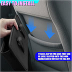 Car Side Door Organizer, Leather Auto Back Seat Storage Pouch with Cup Holder, Car Console Side Trash Can, Universal Vehicle Interior Organizer Pocket for Phone, Coin, Sunglasses (Black)