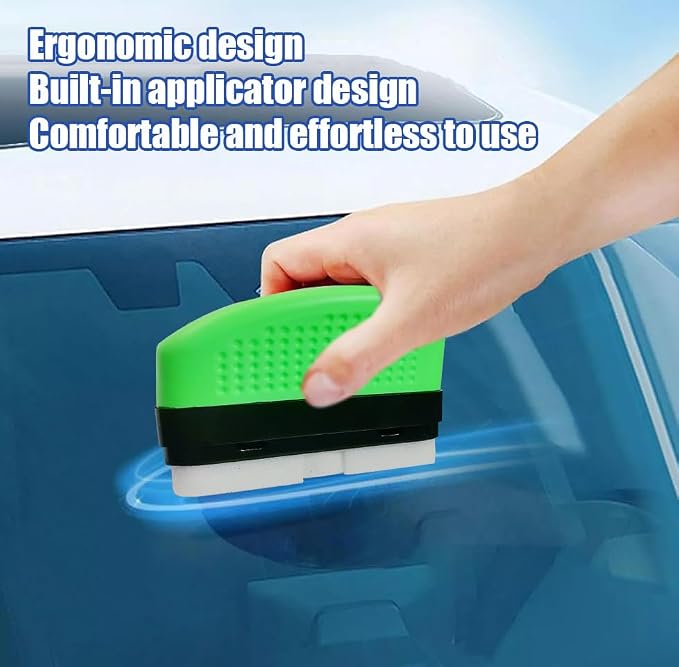3PCS Car Window Oil Film Cleaning Brush, 2026 Upgrade 2.0 Clear View Glass Cleaner, Auto Glass Oil Film Remover, Anti-Rain & Anti-Fog Protection for Safe Driving, Complete Kit with Brush & Towel