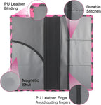 Premium Car Registration & Insurance Card Holder with Magnetic Shut, Vehicle Glove Box Car Organizer - For Documents, Cards, License (Leopard B)