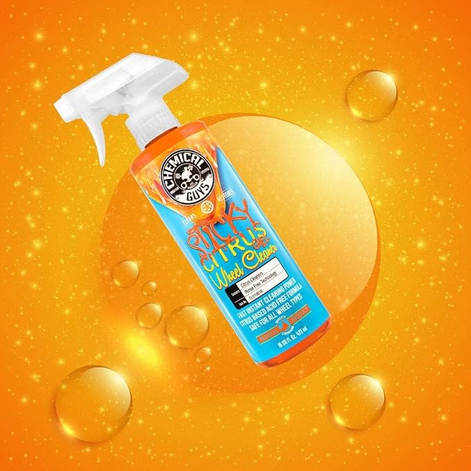 CLD10516 Sticky Citrus Wheel Cleaner Gel, (Safe For All Wheel Types) Works on Cars, Trucks, SUVs, Motorcycles, RVs & More, 16 fl oz