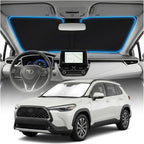 for Toyota Corolla Sun Shade Windshield Cover - Custom Fit Corolla Accessories 2014-2019 Sunshade Foldable UV Protection & Heat Shield Sun Visor Accessories