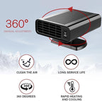 Summer Quick Cooling Car Cold Air Blower & Heater 150W, Dual Use Auto Windshield Defogger Defroster with Cigarette Lighter Plug for Small Compact Vehicles