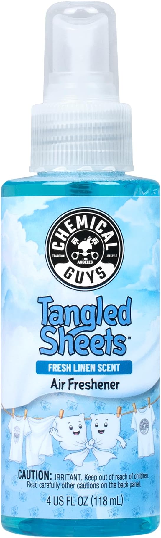 Tangled Sheets Fresh Linen Scent Air Freshener Spray and Odor Eliminator, Clean Fabric Inspired Spray for Home, Office, Bathroom, Dorm, and Car Interior - 4 Fl Oz
