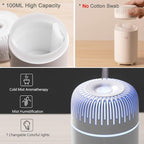 Car Diffuser Humidifier USB Aromatherapy Essential Oil Air Freshener USB Cool Mist Mini Portable Diffuser for Car Home Office Bedroom (Black)