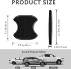 4Pcs Reflective Car Door Handle Bowl Sticker, Car Door Handle Protective Sticker Anti-Scratch (Black, 8Pcs)