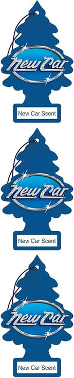 Car Air Freshener | Hanging Paper Tree for Home or Car | New Car Scent | 3 Pack