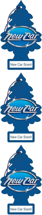Car Air Freshener | Hanging Paper Tree for Home or Car | New Car Scent | 3 Pack