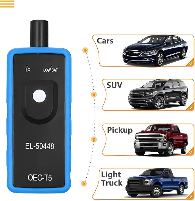 TPMS Relearn Tool for GM Vehicles, EL-50448 Tire Pressure Monitor Sensor Activation Reset Tool OEC-T5, System Programming Training for Most Series Cars (Blue)
