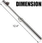 CZC AUTO Tire Pressure Gauge Heavy Duty Straight-on Foot Dual Head Chucks Auto Service Gage Air Gauge 10-150PSI 100-1000KPa for Truck Car RV Van (10 Packs, Silver)