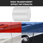 Car Door Invisible Anti-Collision Self Adhesive Seal Strip Seal Weather Strip Scratch Resistant Transparent Fit for Most Car, Protect The Car Body and Door (16.4Ft x 4In)