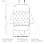 Seat Back Protector w/Dual Pockets,Guards Seats from Kicks & Scuffs | Keeps seat backs looking new for a long time. Easy to install and clean. 2-piece set, size: 30in × 18in × 0.2in