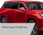 Voron Glass in-Channel Extra Durable Rain Guards for Lexus TX 2024-2026, Window Deflectors, Vent Window Visors, 4 Pieces - 200702