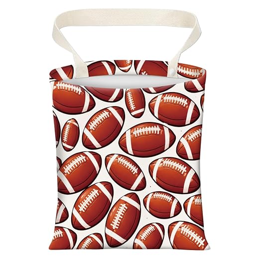 Cute Car Trash Can, Hanging Canvas Car Back Seat Organizer and Storage Bag, Funny Car Trash Bag for Travelling, Outdoor Retro Football Pattern