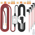 Micro USB Dash Cam Hardwire Kit with Low Voltage Protection, 12V-24V to 5V, 13ft/320cm Car Dash Camera Charger Power Cord for Dashcam Supply Radar Detectors