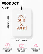 Coastal Beach Car Air Freshener 4 Pcs Coconut Scented, Black and White Summer Palm Tree Car Accessories Mirror Decor for Women, Beachy Hanging Air Freshener for Cars Closet Drawer Books
