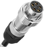 Heavy Duty Vehicle Coil Trailer Cable with 1 Channel 4 PIN AV Connector Disconnect Kit for Truck Caravan Motor Home Backup Security Camera Monitor System