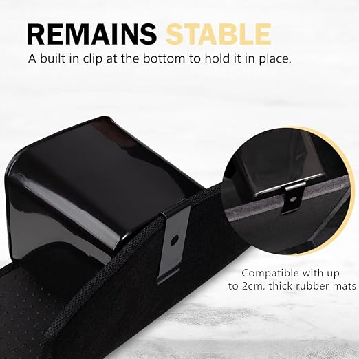 Large Black Car Trash Can Waterproof & Leakproof Car Garbage Bin with Floor Mat Clip, Anti-Slip Design, Portable Auto Trash Container for Car, SUV, Truck, or Van Durable & Easy to Clean