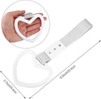 2 Pieces Rings Heart Shaped Car Handle Straps Drift Charm Rear Bumper Warning Ring Decor Subway Bus Broken Heart Handle for Car Interior(White with Silver Rope)