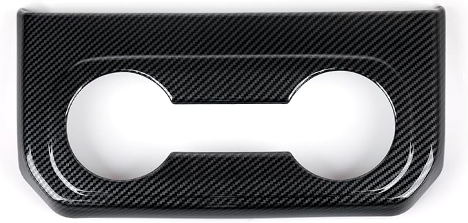 ABS Carbon Fiber Rear ArmrestBox Cup Holder Trim Cover Accessories for 2019-2025 Chevy Silverado | for 2019-2021 GMC Sierra 1500 2500 3500 HD Decal