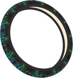 Elastic Car Steering Wheel Cover,Psychedelic Cannabis Leaf Weed Plant Protector Upgrade Thicken,Durable Soft Car Accessories for Diverse Cars Truck SUV for Men Women Universal 15 Inch