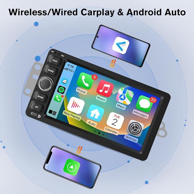 Car Radio Stereo for Chevy Silverado GMC Sierra Yukon Tahoe Impala Hummer 2003 2004 2005 2006,with Android 15 CarPlay Android Auto 5GHz WiFi FM/AM Bluetooth GPS SWC Backup Camera【4Core 64GB 】