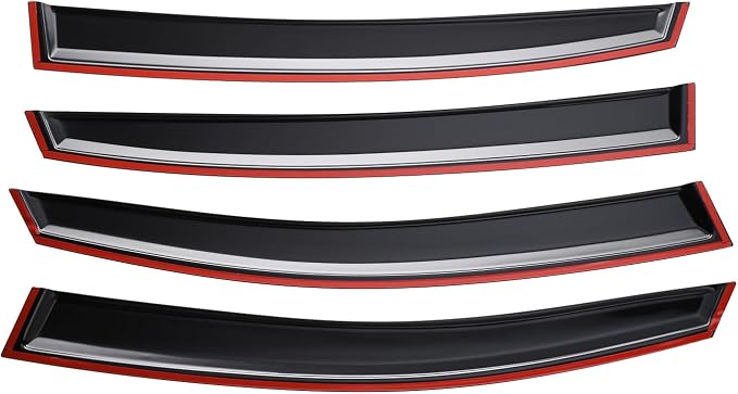 Tape-on Sun/Rain Guard Side Window Visor Deflectors Rain Guards Compatible with Subaru 2013-2015 XV Crosstrek 2016-2017 Subaru CrossTrek 2012-2016 Impreza Hatchback，Window deflectors