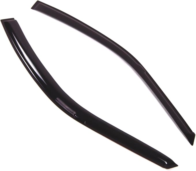 WD2-243 Dark Smoke 2 Pcs Set Window Visor (Outside Mount) Deflector Rain Guard Compatible with 1992-1996 Honda Prelude