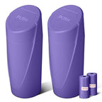Car Trash Can Bin with Lid-2 Packs Car Garbage Can Cup Holder-Purple Mini Leakproof Vehicle Garbage Bin with 40pcs Trash Bags-Automotive Organizers and Storage for Front Back Seat Accessories