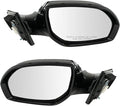 Driver & Passenger Side Power Mirror Set Paint to Match Smooth Black Without Heat Compatible with 2013-2016 Hyundai Santa Fe HY1320205 HY1321205