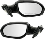Driver & Passenger Side Power Mirror Set Paint to Match Smooth Black Without Heat Compatible with 2013-2016 Hyundai Santa Fe HY1320205 HY1321205