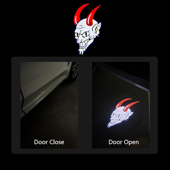 2Pcs Car Door Lights Compatible With Challenger 2015-Present. Personality Pattern LED Projector Courtesy Welcome Lights for SRT SXT GT RT (Picture 3)