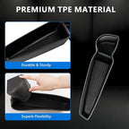 4 PCS Door Side Storage Box Compatible with 2025 2026 TES-la Model Y Juniper, [Durable & Sturdy] TPE Door Side Pocket Organizer Tray, Front & Rear Side Organizer Tray Protector Liner Black