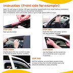 Rain Guards Compatible with 2019-2025 Chevy Blazer, Front+Rear Smoke Tint Tape-On Side Window Visor Wind Deflector Vent Visors Car Accessories 4pcs