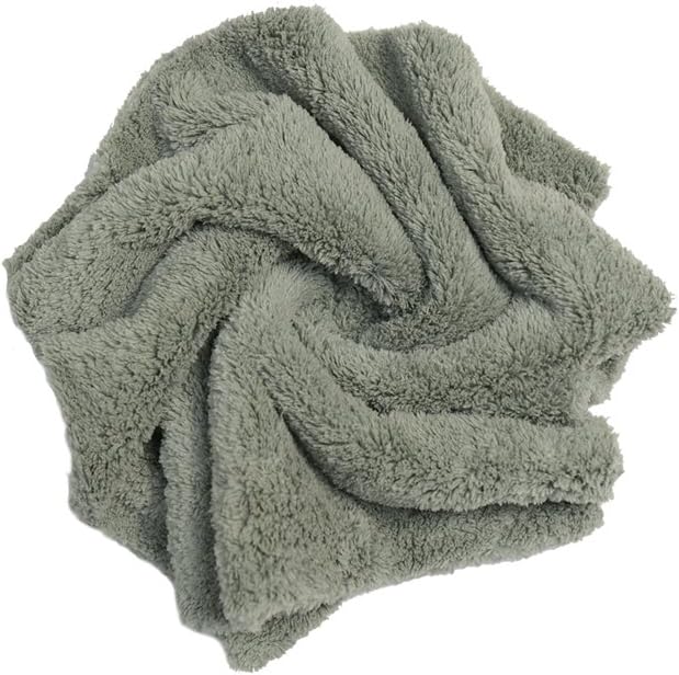 Microfiber Towels for Cars, Car Drying Wash Detailing Towel with Plush Edgeless Microfiber Cloth (Grey)