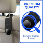Car Seat Headrest Hook, 2PCS Vehicle Seat Back Hangers Organizer for Handbag Purse Coat, Automotive Interior Headrest Storage Hooks, Universal for SUV Automobile Truck (Black)