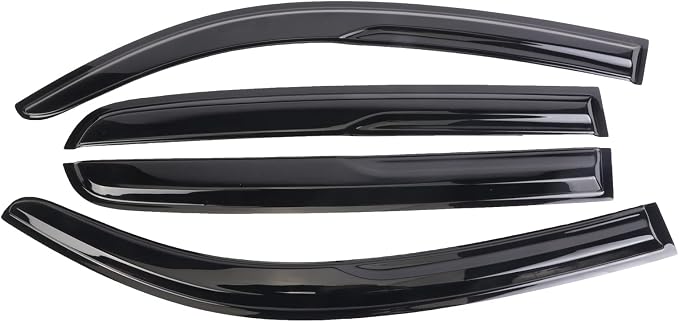 Tape-On Window Visors Deflectors Rain Guards 4 Piece Set ‎Compatible with 2004-2009 Toyota Sienna 94153